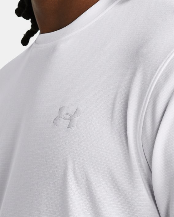 Men's UA Launch Short Sleeve in White image number 2